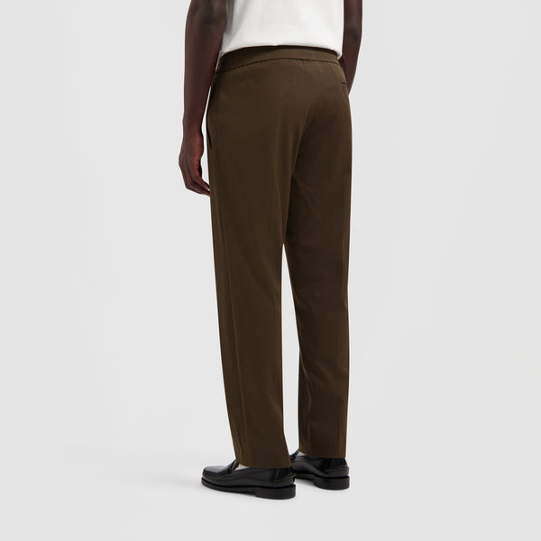 Olaf Hussein Slim Elasticated Pants Hot Fudge