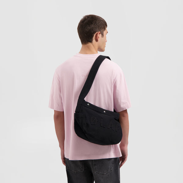 Olaf Hussein Small Newspaper Bag Black