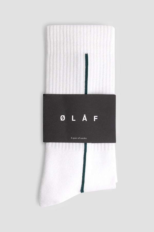 Olaf Hussein Sporty Socks White / Black