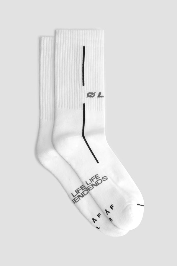olaf hussein Sporty Socks White / Black