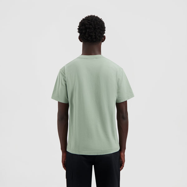 Olaf Hussein Stitched Varsity Tee Green Milieu