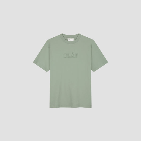 Olaf Hussein Stitched Varsity Tee Green Milieu