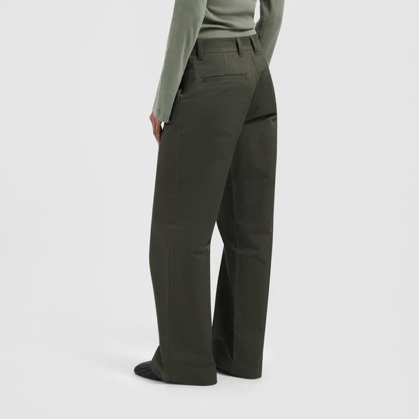 Olaf Hussein Straight Tailored Pant Smokey Olive