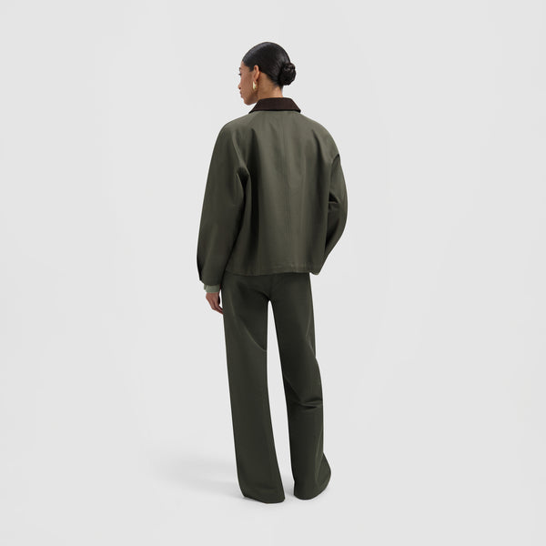 Olaf Hussein Straight Tailored Pant Smokey Olive