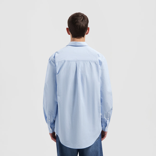 Olaf Hussein Striped Relaxed Shirt Blue