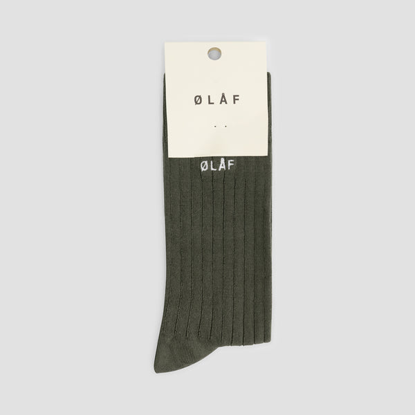Olaf Hussein Studio Socks Smokey Olive