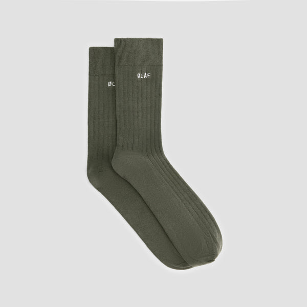 olaf hussein Studio Socks Smokey Olive