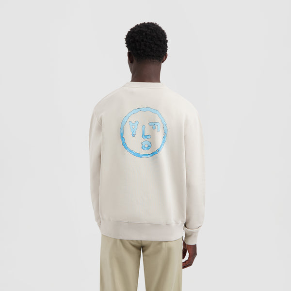 olaf hussein Sunscreen Face Crewneck Cement