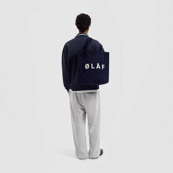 Olaf Hussein Tipping Detail Oversized Polo Navy