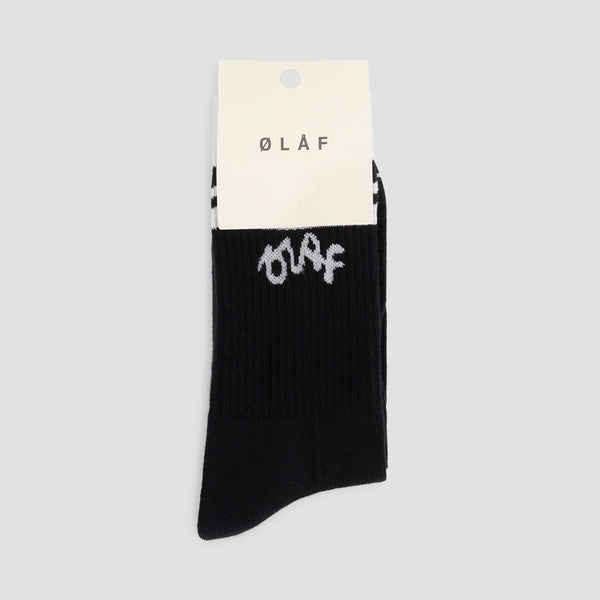 Olaf Hussein Varsity Socks Black