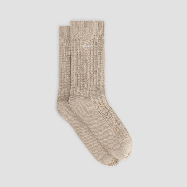 olaf hussein Waffle Socks Cement