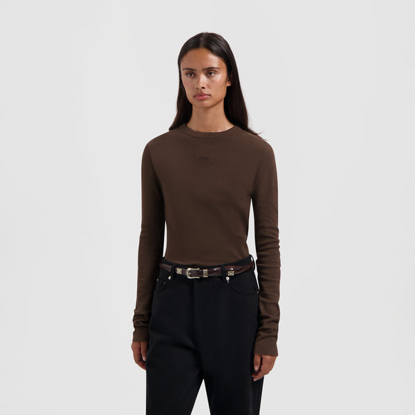 olaf hussein Waffle Top Long Sleeve Hot Fudge