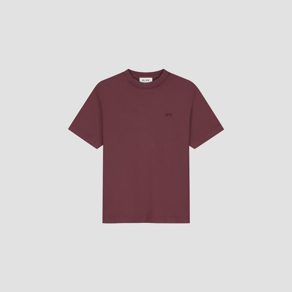 Olaf Hussein Washed Signature Tee Rum Raisin