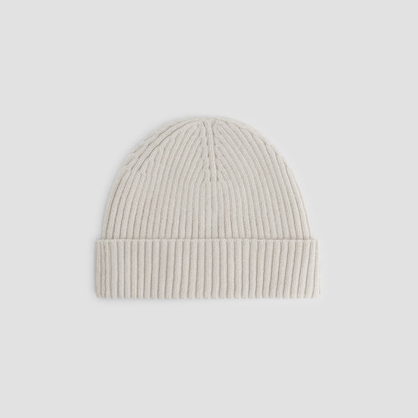 Olaf Hussein Wool Beanie Cement