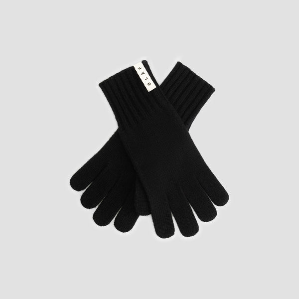 Olaf Hussein Wool Gloves Black