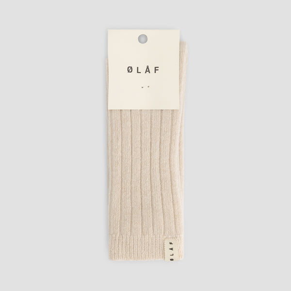 Olaf Hussein Wool Socks Cement