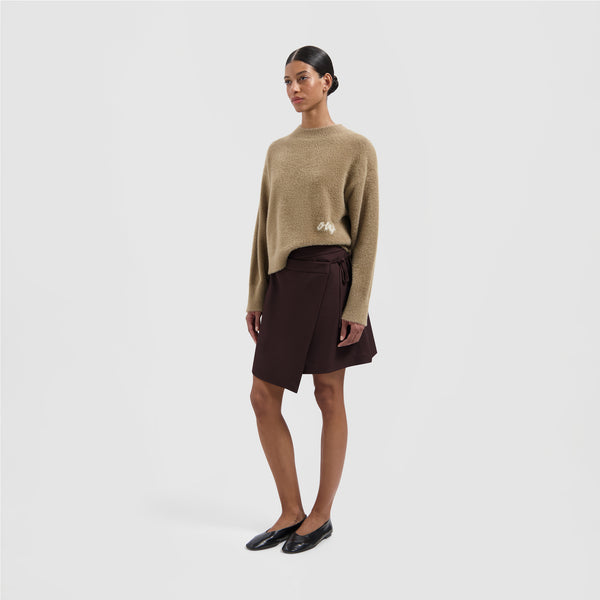 Olaf Hussein Wrap Skirt Hot Fudge