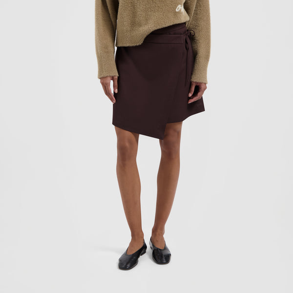 olaf hussein Wrap Skirt Hot Fudge