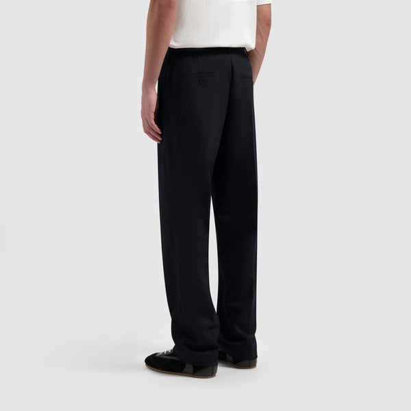 olaf hussein Regular Twill Pleated Chino’s Charcoal