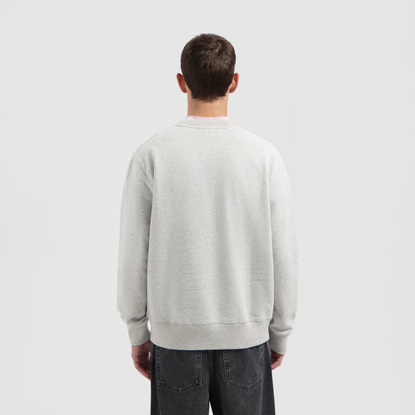 Olaf Hussein Stitched Varsity Crewneck Heather Grey