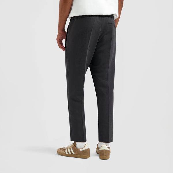 Olaf Hussein Tailored Slim Elasticated Pants Grey Melange