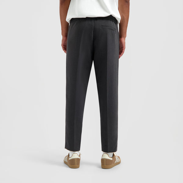 Olaf Hussein Tailored Slim Elasticated Pants Grey Melange