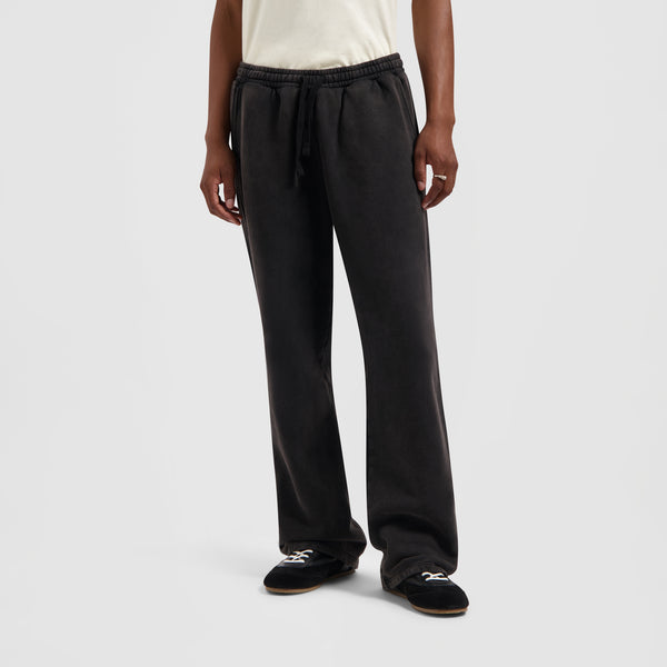 olaf hussein Washed Signature Straight Leg Sweat Pant Charcoal