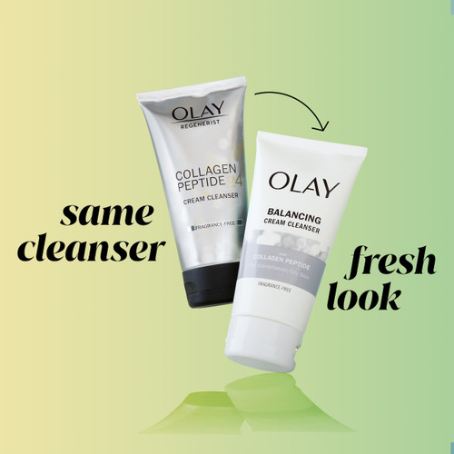 Olay Olay Balancing Cream Cleanser With Collagen Peptide Stand Firm With Your Skin