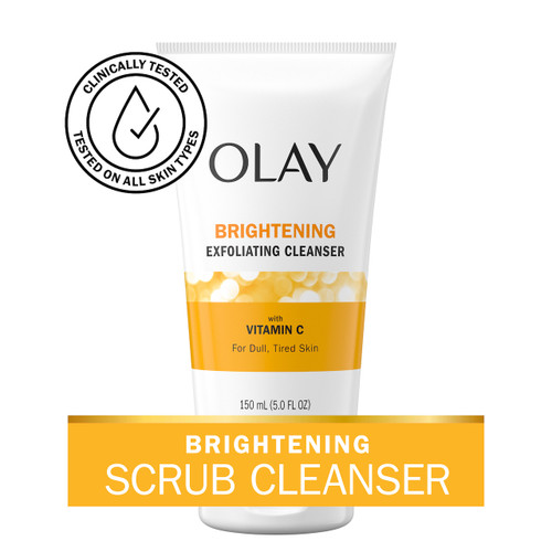 Olay Olay Brightening Exfoliating Cleanser With Vitamin C Gently Exfoliates