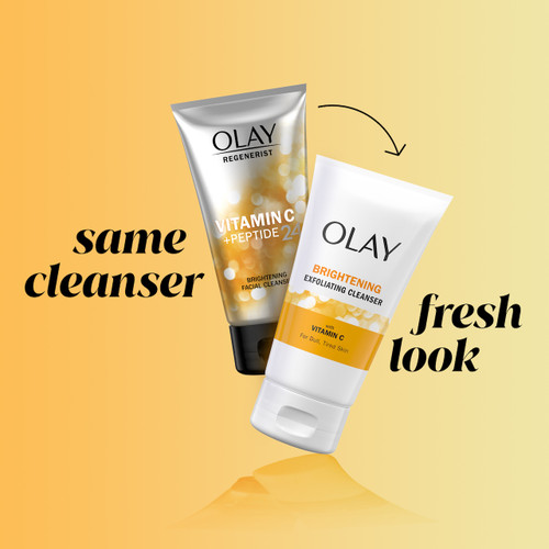 Olay Olay Brightening Exfoliating Cleanser With Vitamin C Gently Exfoliates