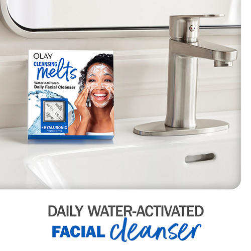 Olay Olay Cleansing Melts + Hyaluronic Lifts Away Makeup Oil And Dirt Without Drying The Skin