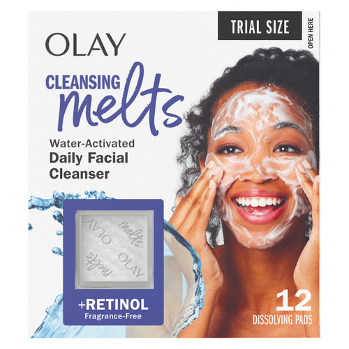 olay Olay Cleansing Melts + Retinol Lifts away makeup oil and dirt without drying the skin