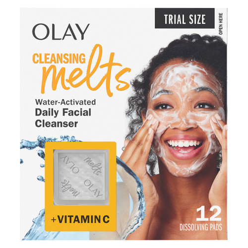 olay Olay Cleansing Melts + Vitamin C Lifts away makeup oil and dirt without drying the skin