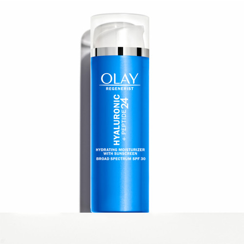 olay Olay Hyaluronic Hydrating Facial Moisturizer with Sunscreen SPF 30 Hydrating moisturizer with SPF 30 UVA/UVB protection