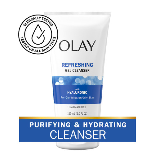 Olay Olay Refreshing Gel Cleanser With Hyaluronic Refreshing & Bubbly Cleanser