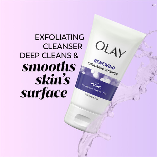 Olay Olay Renewing Exfoliating Cleanser With Retinol Gentle Exfoliation That Smooths And Renews Skin’s Surface