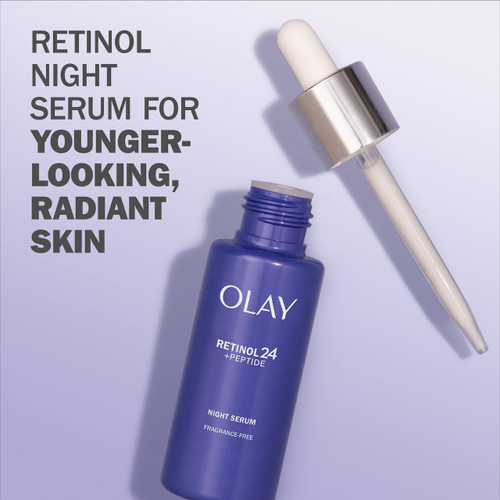 Olay Olay Retinol 24 Night Smoothing Serum Wake Up Every Morning To Younger-looking Radiant Skin