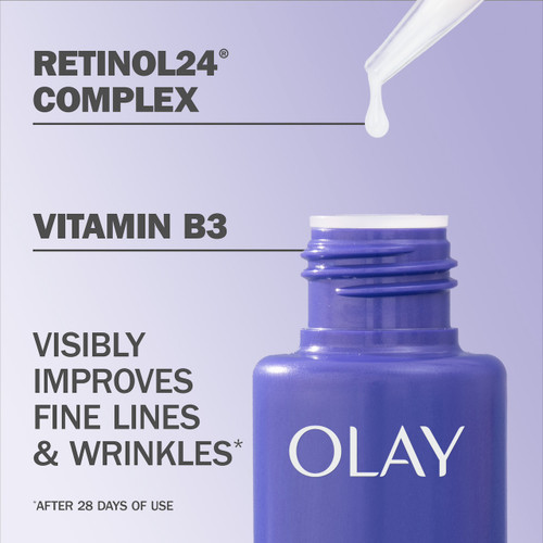 Olay Olay Retinol 24 Night Smoothing Serum Wake Up Every Morning To Younger-looking Radiant Skin
