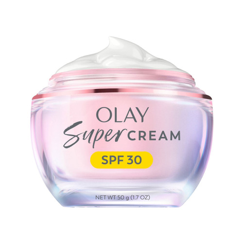 olay Olay Super Cream with Sunscreen SPF 30 Ultra Lightweight SPF Face Moisturizer 5 Skin Benefits In 1
