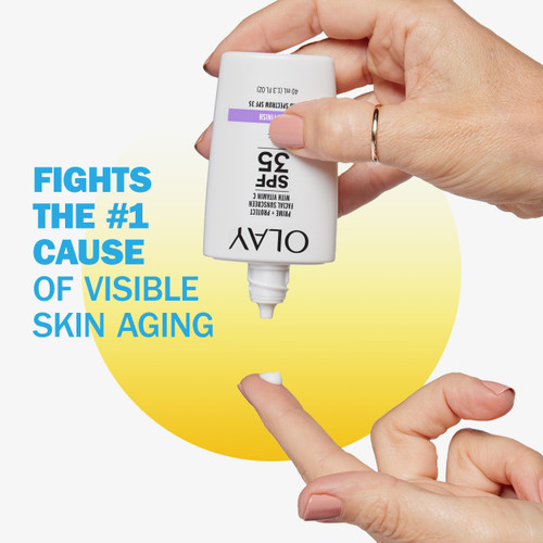 Olay Prime + Protect Facial Sunscreen SPF 35 Protect Your Skin With A Face Sunscreen And Makeup Primer In One
