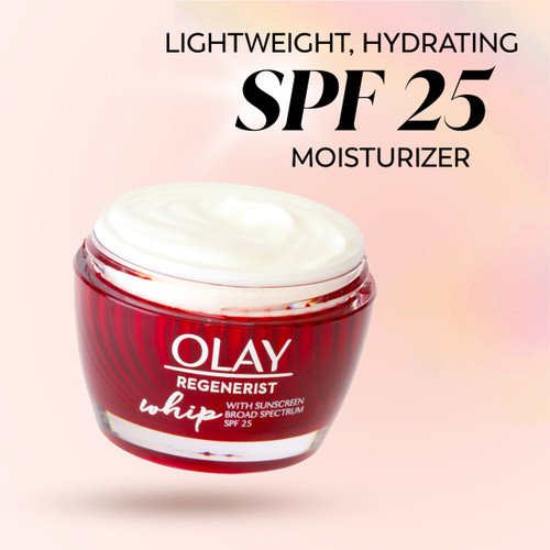 Olay Regenerist Whip SPF 25 Actively Hydrates To Improve Elasticity And Firm Skin