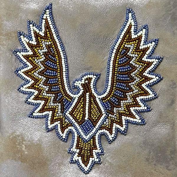 Old Gringo BEADED EAGLE CROSSBODY SILVER