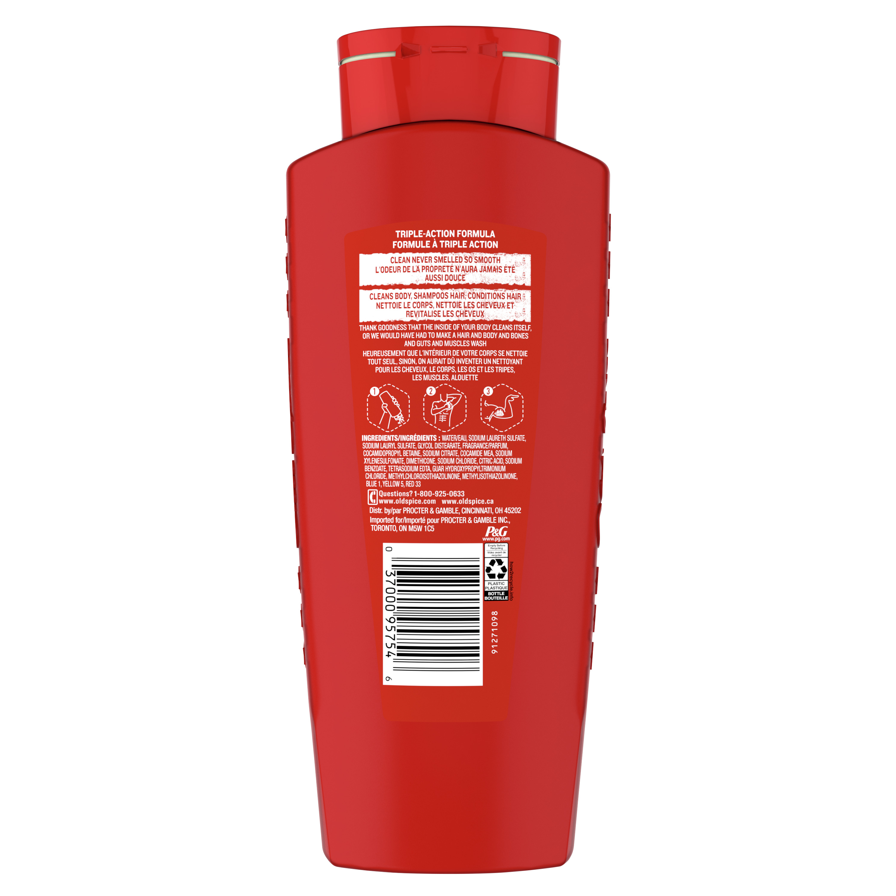 Old Spice High Endurance Hair & Body Wash Conditioner For Men 24 Fl Oz