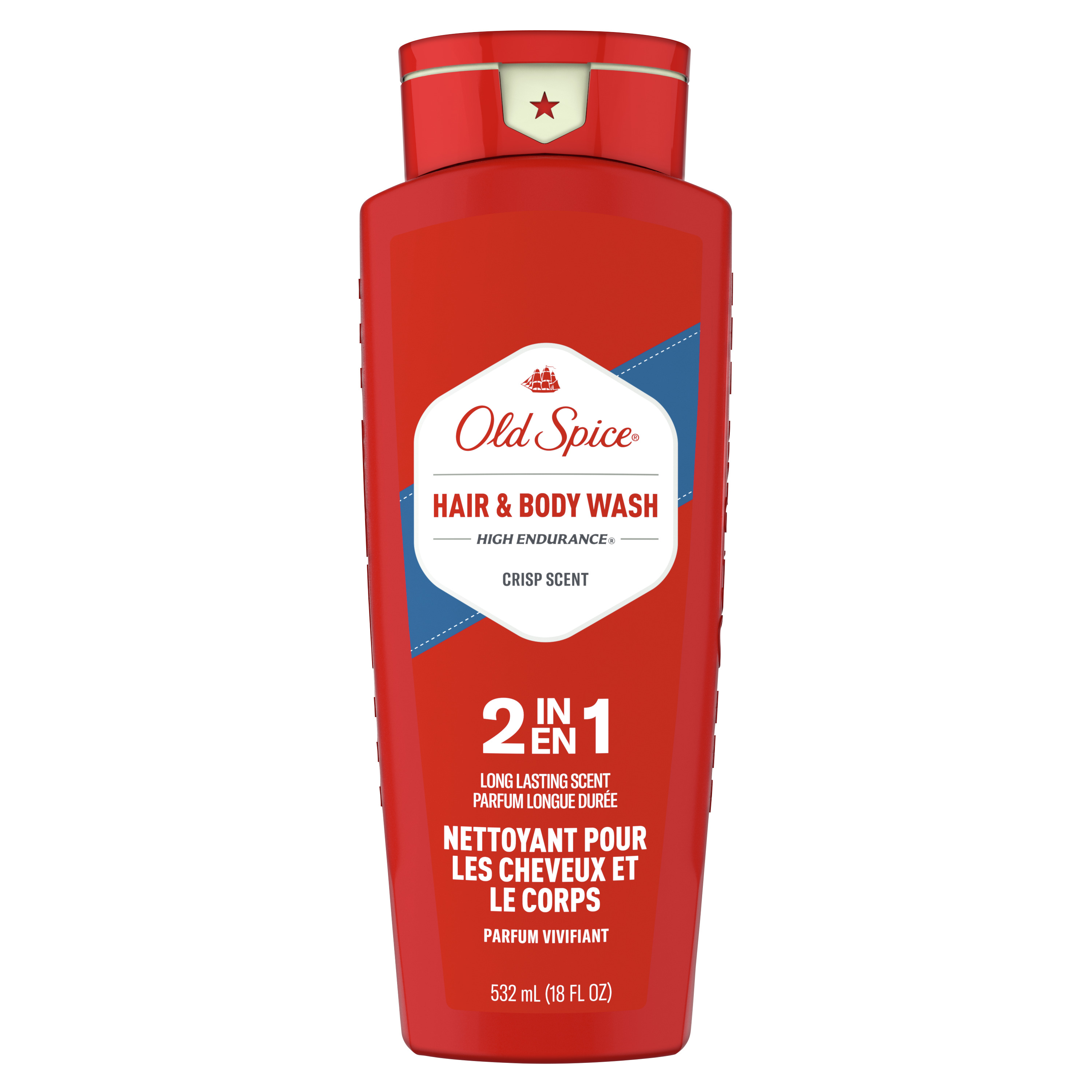 old spice High Endurance Hair & Body Wash for Men Crisp Scent 18 fl Oz (532 ml)