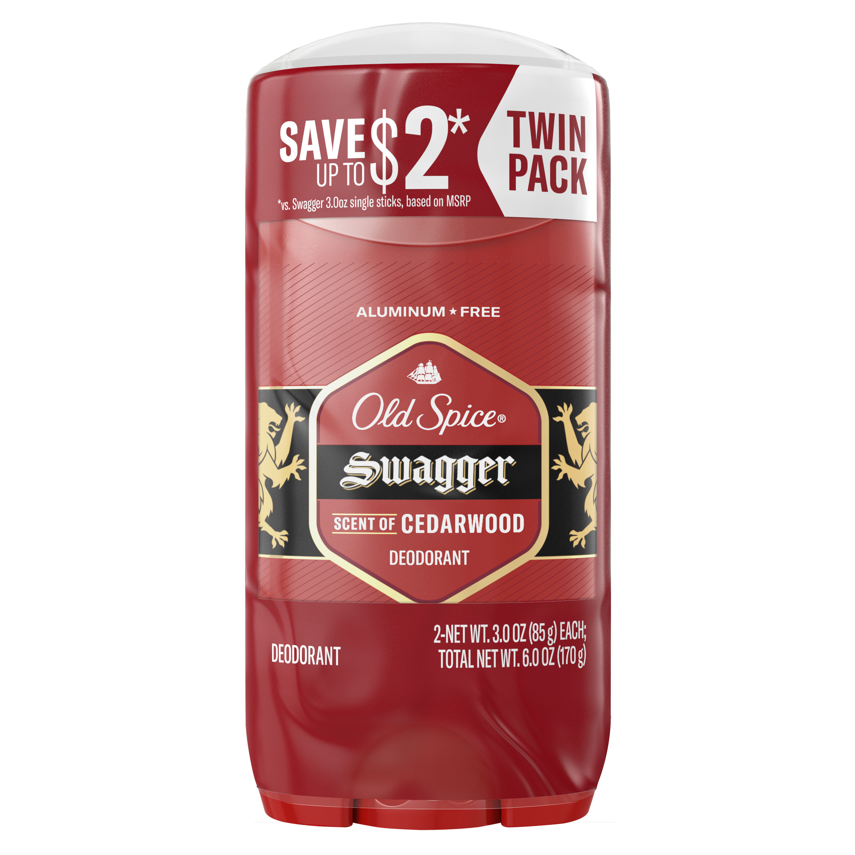 old spice Old Spice Aluminum Free Deodorant for men Swagger 2x 3oz Twin
