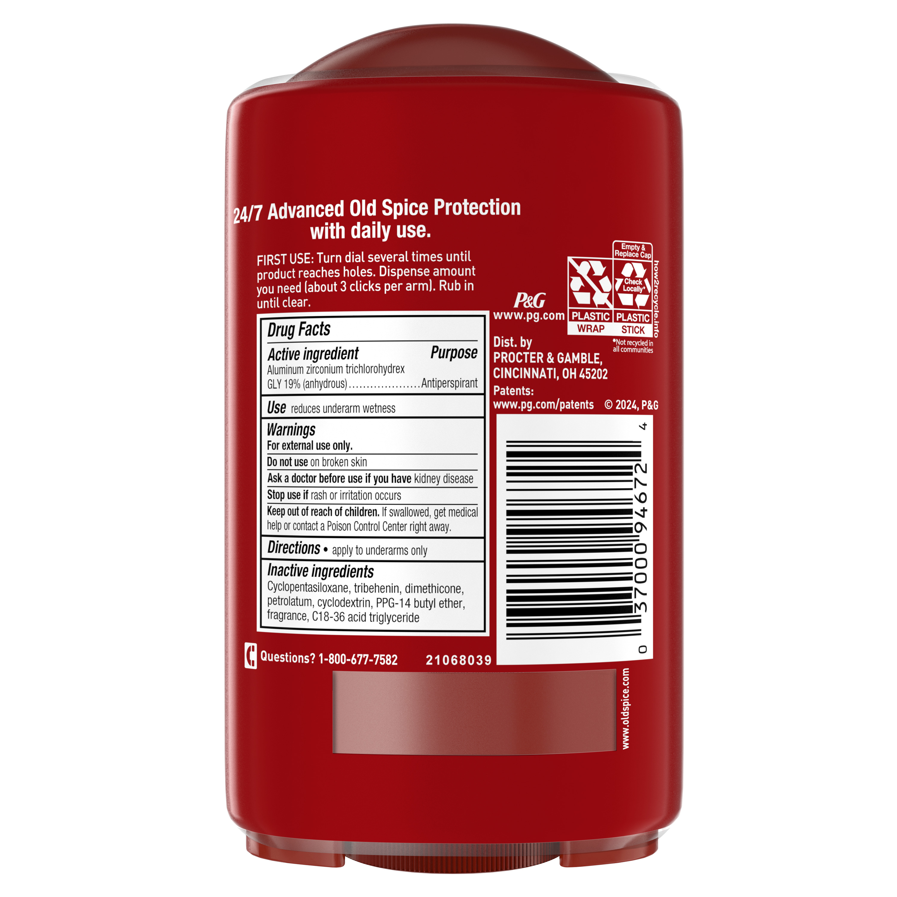 Old Spice Old Spice Antiperspirant Deodorant For Men Pure Sport Plus 2.6 Oz Twin