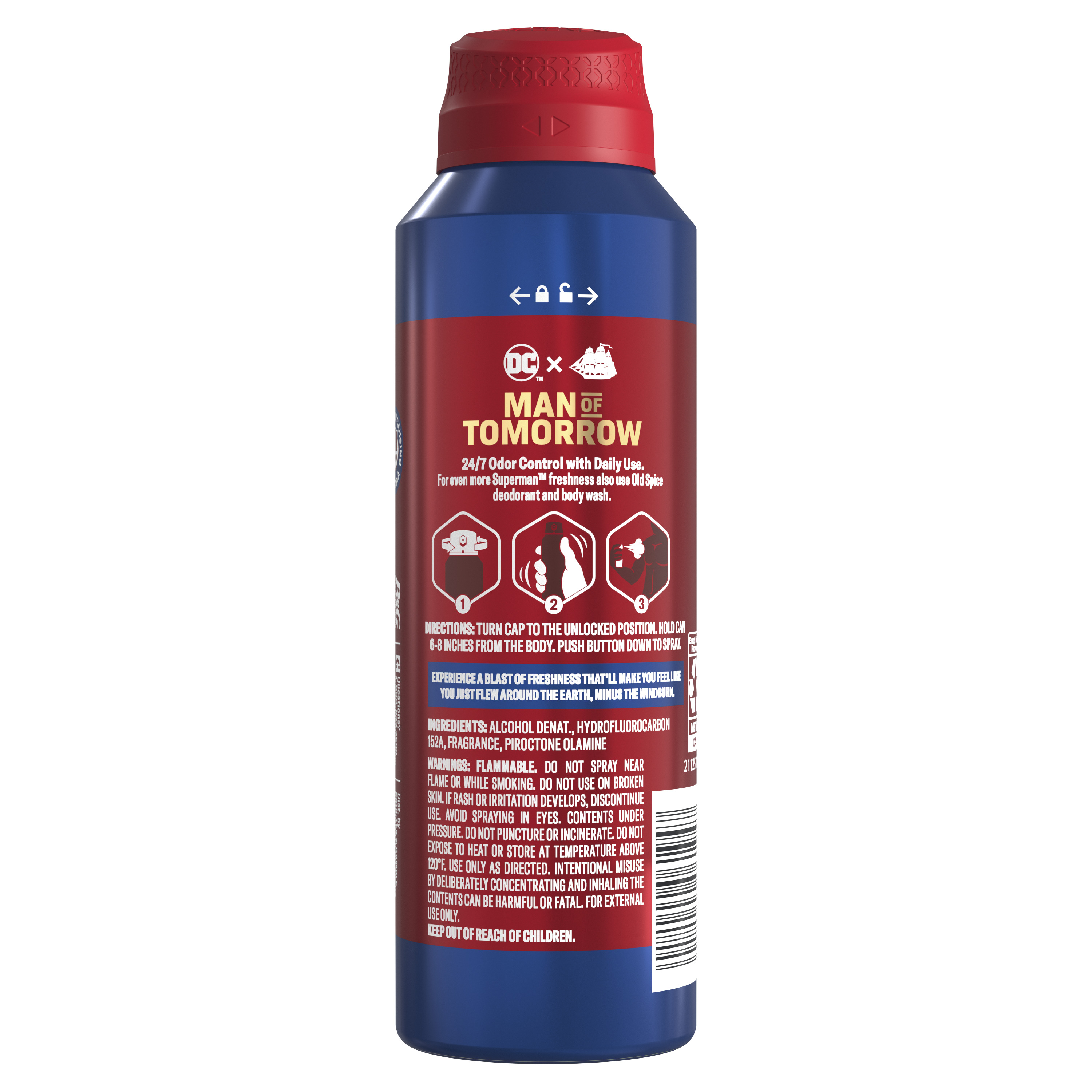 Old Spice Old Spice Body Spray Deodorant 24/7 Freshness Superman 5.1 Oz