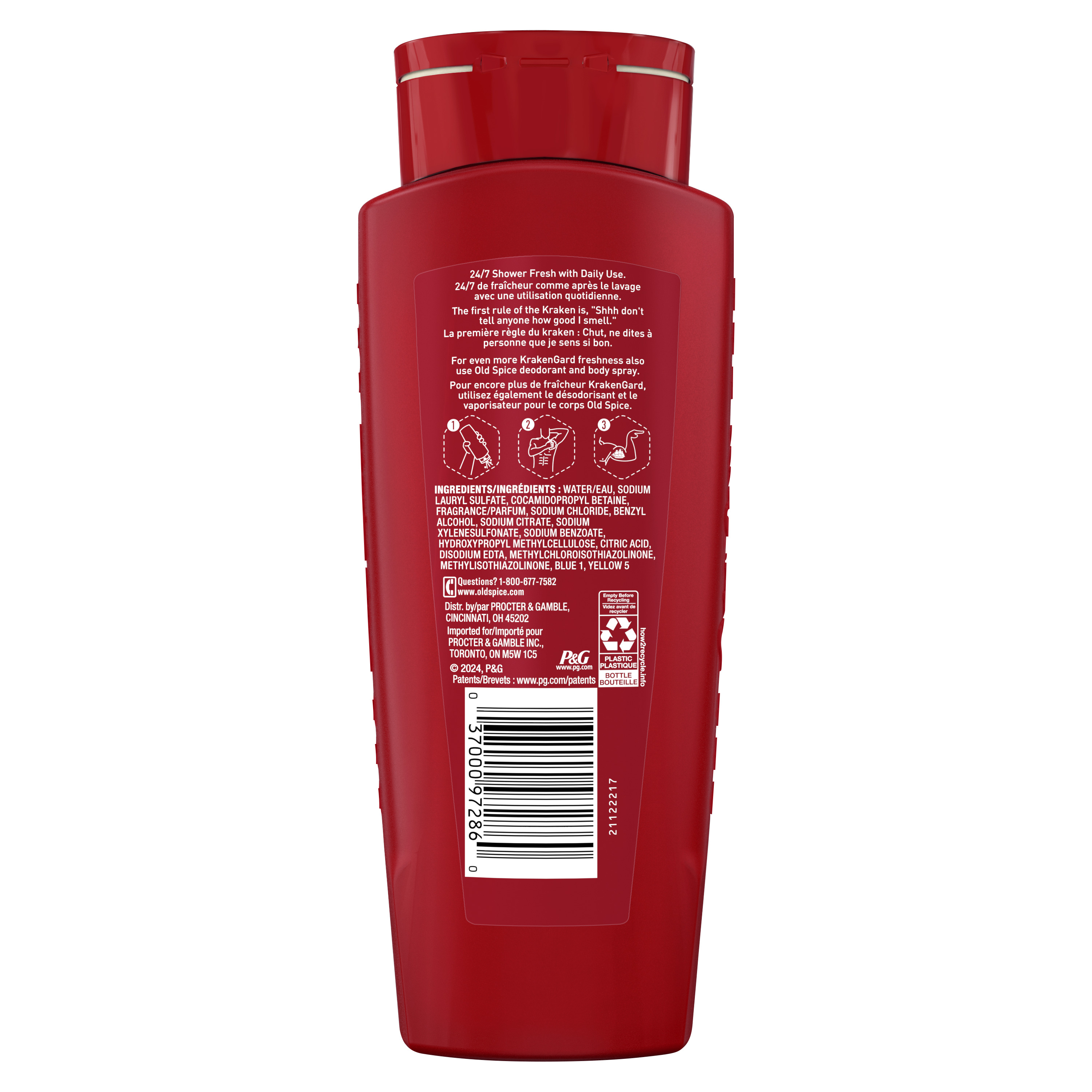 Old Spice Old Spice Body Wash For Men 24/7 Shower Clean Krakengard 16 Oz