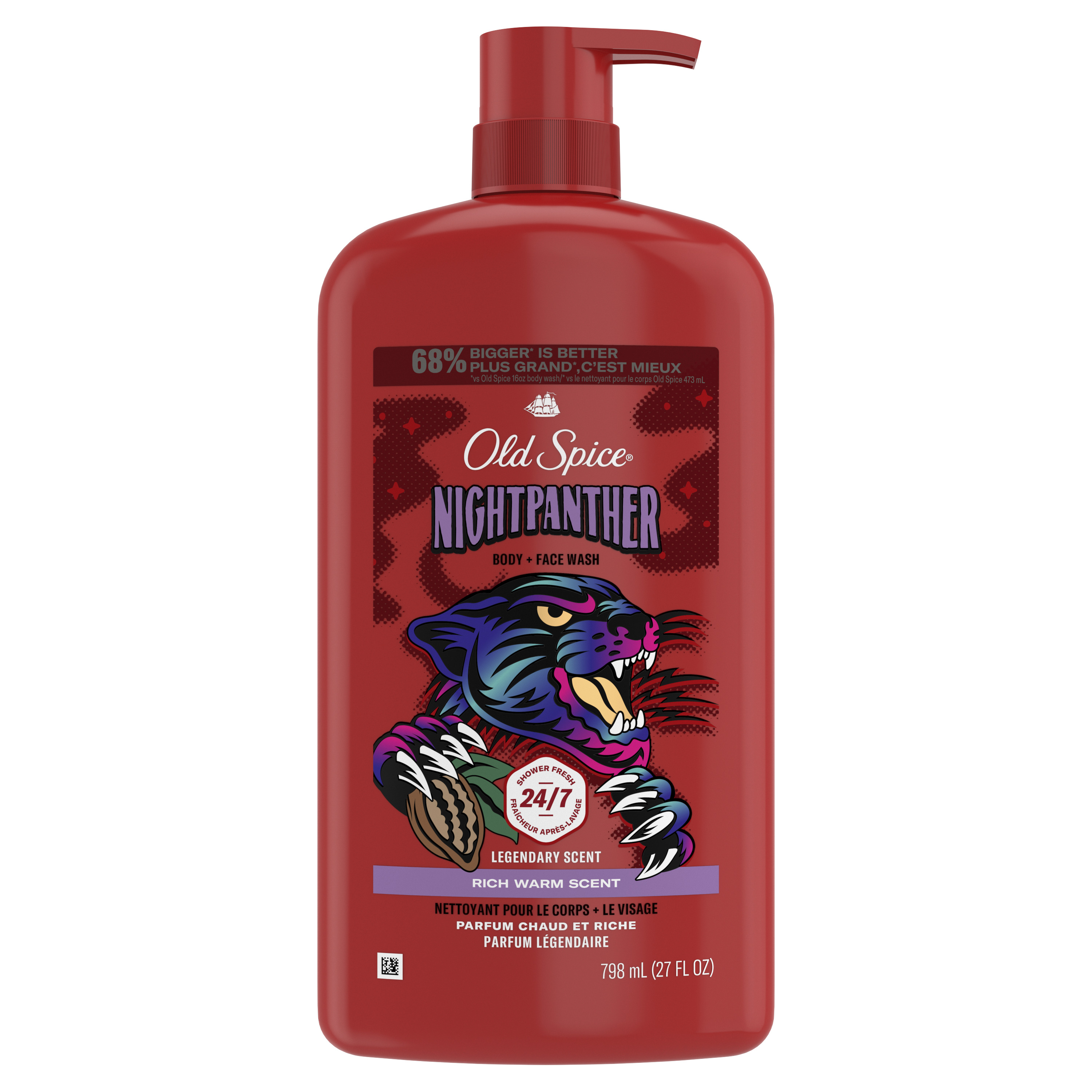 old spice Old Spice Body Wash for Men 24/7 Shower Clean Nightpanther 27 Oz