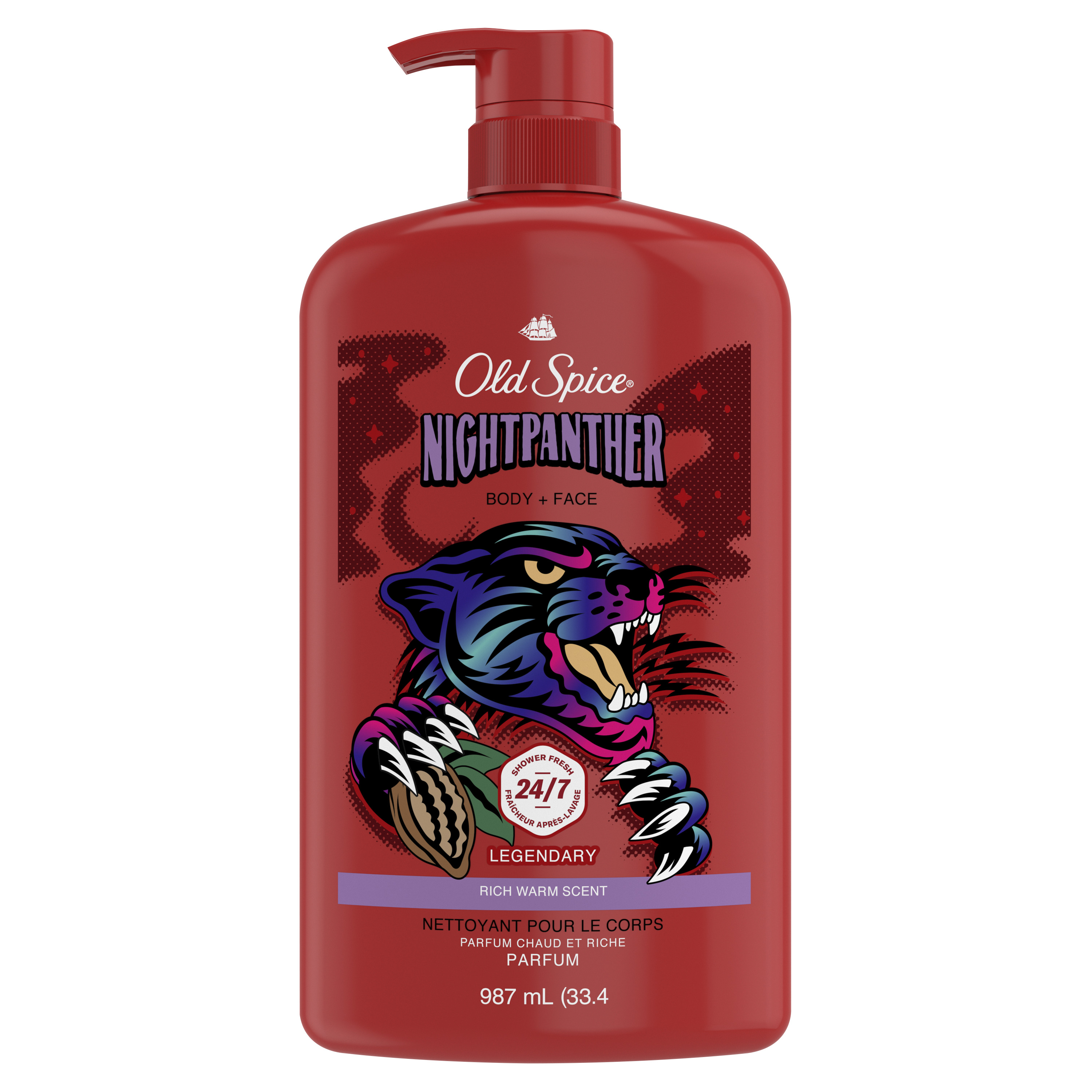 old spice Old Spice Body Wash for Men 24/7 Shower Clean Nightpanther 33.4 Oz